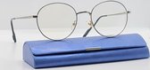Unisex ronde afstand bril op sterkte met brilkoker -2,0 - Bijziend bril - GEEN LEESBRIL -2.0 - zilver - lunette pour ordinateur - 001 Aland optiek