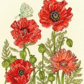 Poppy Garden by Fay Miladowska Aida telpakket - Bothy Threads
