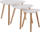 Loft Home® Tafel Set Van 3 | Bijzettafel | Sidetable | Wonen | Scandinavisch | Wit