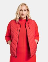 SAMOON Dames Omkeerbare bodywarmer met animal print Power Red-56