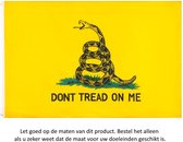 Vlag 150x90CM - Dont Tread On Me - Tea Party - Rattle Snake - Ratelslang - Gadsden Flag - Polyester