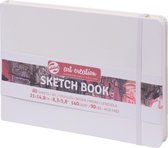 Schetsboek - Tekenboek - Harde kaft - Met Elastiek - Wit - 21x14,8cm - 140gr - 80blz - Talens