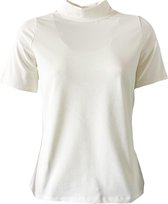MOOI! Company - Dames T-shirt - MAARTJE - Turtleneck - Losse pasvorm - kleur Ecru- XL