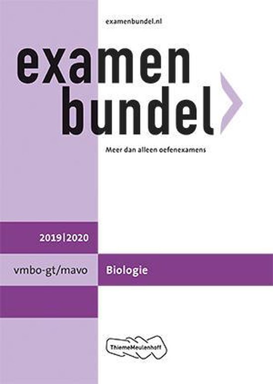 Boek cover Examenbundel vmbo-gt/mavo Biologie 2019/2020 van E.J. van der Schoot (Paperback)
