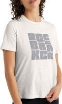 Icebreaker Central Stack T-shirt - Vrouwen - wit/grijs