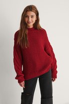Na-kd Cable Knitted Sweater Truien & vesten - Rood