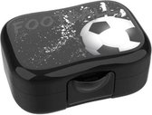 snackbox Football 12 x 6 cm polypropyleen zwart