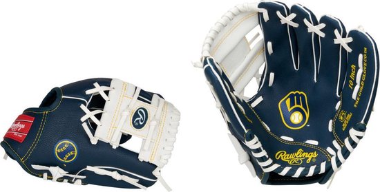 Foto: Rawlings mlb logo handschoenen links vangen 10 inch team brewers