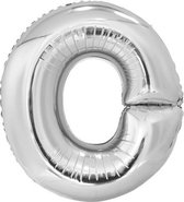 letterballon O folie 86 cm zilver