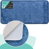 Badmat - 60x120cm - Blauw - Grote Antislip Douchemat Badkamermat of WC mat