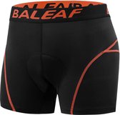 Fietsbroek met zeem M Oranje - Fietsonderbroek met gel zitvlak - Vocht absorberend - Ergonomisch en comfortabel - Maat: 31-33