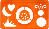 tekensjabloon junior 9 cm oranje