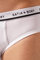 KATIA & BONY  MODAL SLIP VOOR HEREN WIT  L  4  PACK