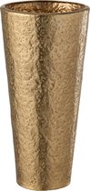 J-Line Vaas Breed Oneffen Aluminium Goud