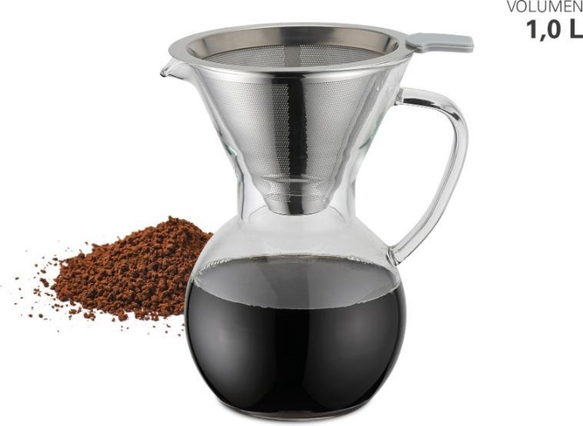 Pour Over Koffiemaker Met Filter, 1 liter – Weis
