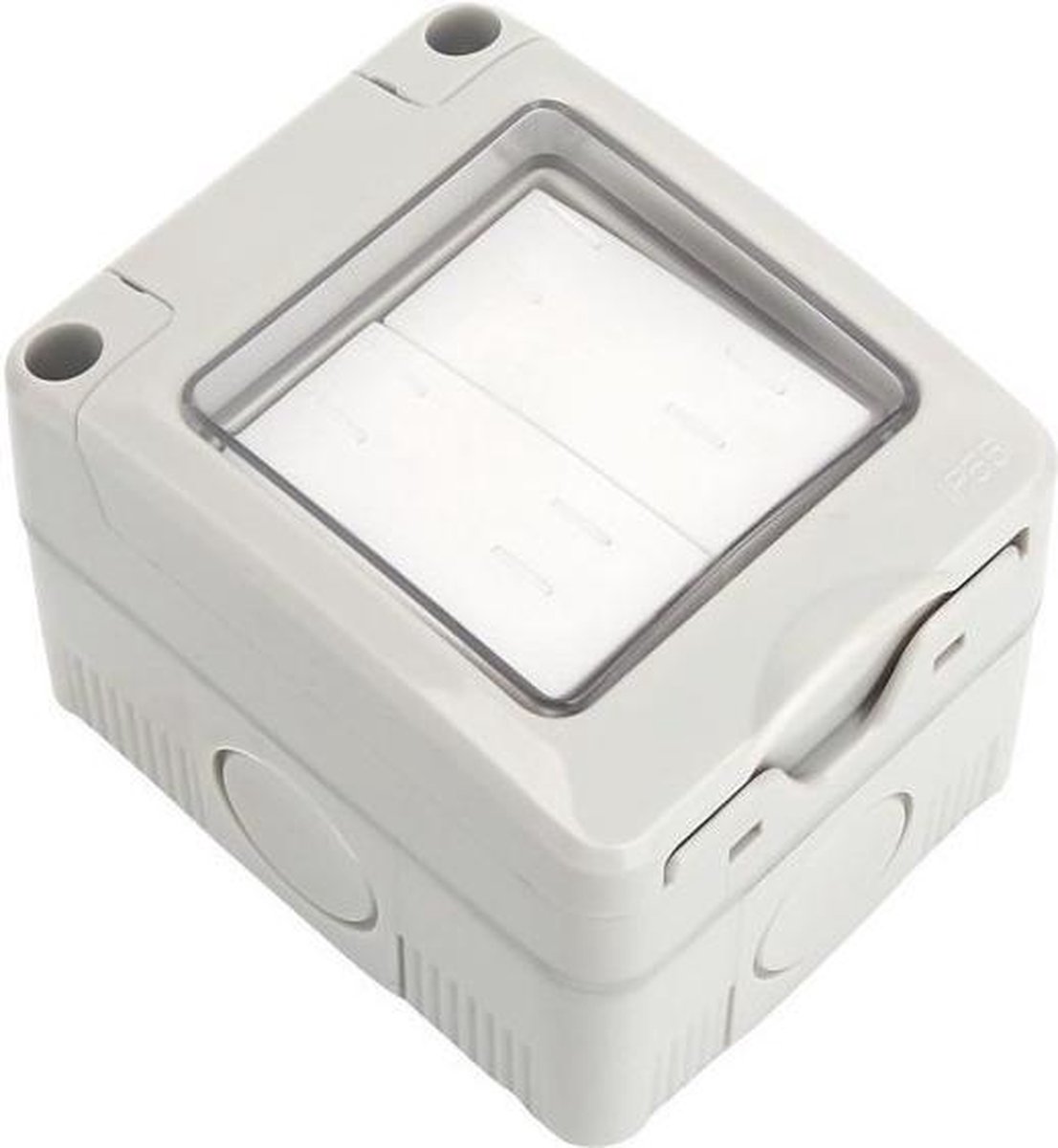 Wisselschakelaar Wissel/Wissel - Opbouw - Dubbel Schakelaar - Waterdicht IP55 - Grijs