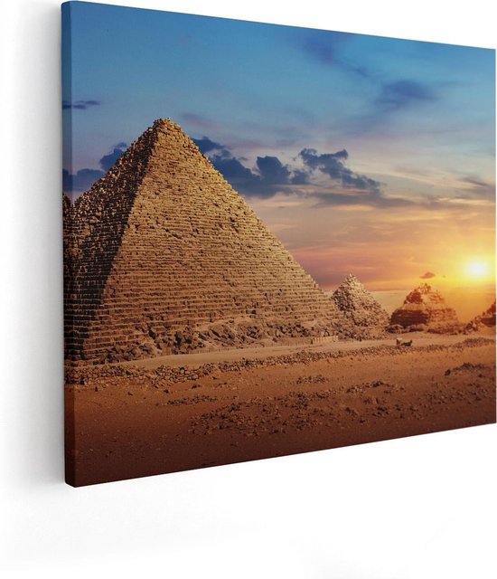 Artaza Toile Peinture Pyramides Égyptiennes Dans Le Désert - 50x40 - Photo Sur Toile - Impression Sur Toile