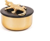 Housevitamin  box Krokodil - Goud/Zwart-14x10cm