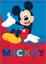 fleecedeken Mickey Mouse junior 100 x 140 cm rood/blauw