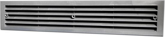 Air Control Deurrooster Double Gas 450x90mm, zilver