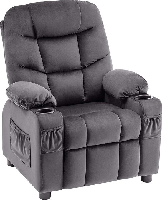 Bobby's Luxe Kinder Relax Chair - Chaise pour enfants - Fonction inclinable - Chaise Chill - Chaise de Télévision - Canapé pour enfants - 72 x 66 x 87 cm