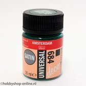 Acrylverf Zijdeglans - Deco - Universal Satin - 684 flessengroen - 16 ml - Amsterdam - 1 stuk