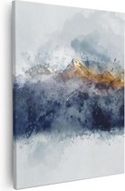 Artaza - Canvas Schilderij - Abstracte Kunst van Bergen - 80x100 - Groot - Foto Op Canvas - Canvas Print