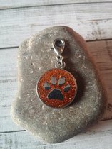 Halsband hanger, Pootje in ronde oranje