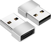 NÖRDIC C-OTG7 USB-C naar OTG USB-A mini adapter - Zilver