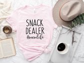 Lykke Snack Dealer | Moeder T-Shirt | 100% Katoen | Roze | Maat XXL