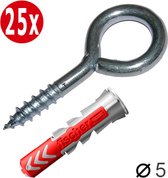 Schroefoog klein incl 5mm Fischer plug | Tornitrex | 25x