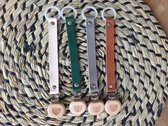 Speenkoord Leer Bruin - Speenkoord met houten clip