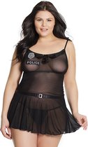 Police Babydoll - Black - Maat Queen Size