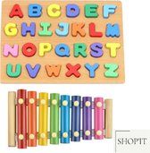 Set Houten speelgoed educatief Montessori houten puzzel - Xylofoon