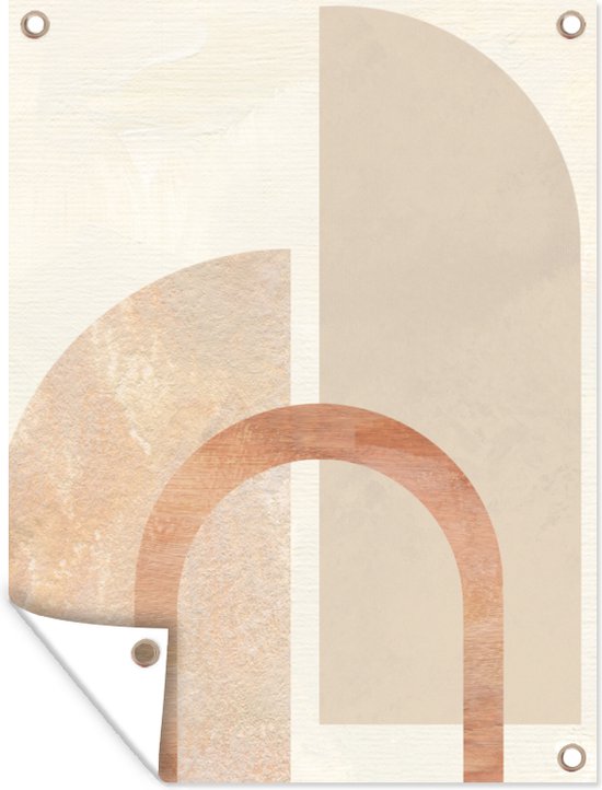 Tableau jardin Formes - Beige - Abstrait - 60x80 cm - Poster jardin