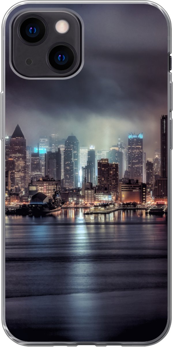 Telefoonhoesje Geschikt voor iPhone 13 mini hoesje - New York - Amerika - Skyline - Siliconen Telefoonhoesje Telefoonhoesje
