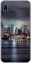 Geschikt voor Samsung Galaxy A10 hoesje - New York - Amerika - Skyline - Siliconen Telefoonhoesje
