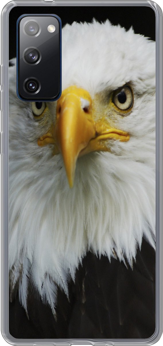 Telefoonhoesje Geschikt voor Samsung Galaxy S20 FE hoesje - Arend - Zwart - Wit - Siliconen Telefoonhoesje Telefoonhoesje
