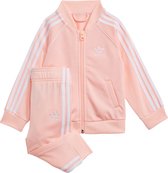 adidas Adicolor Trefoil Trainingspak - Maat 104  - Unisex - roze - wit