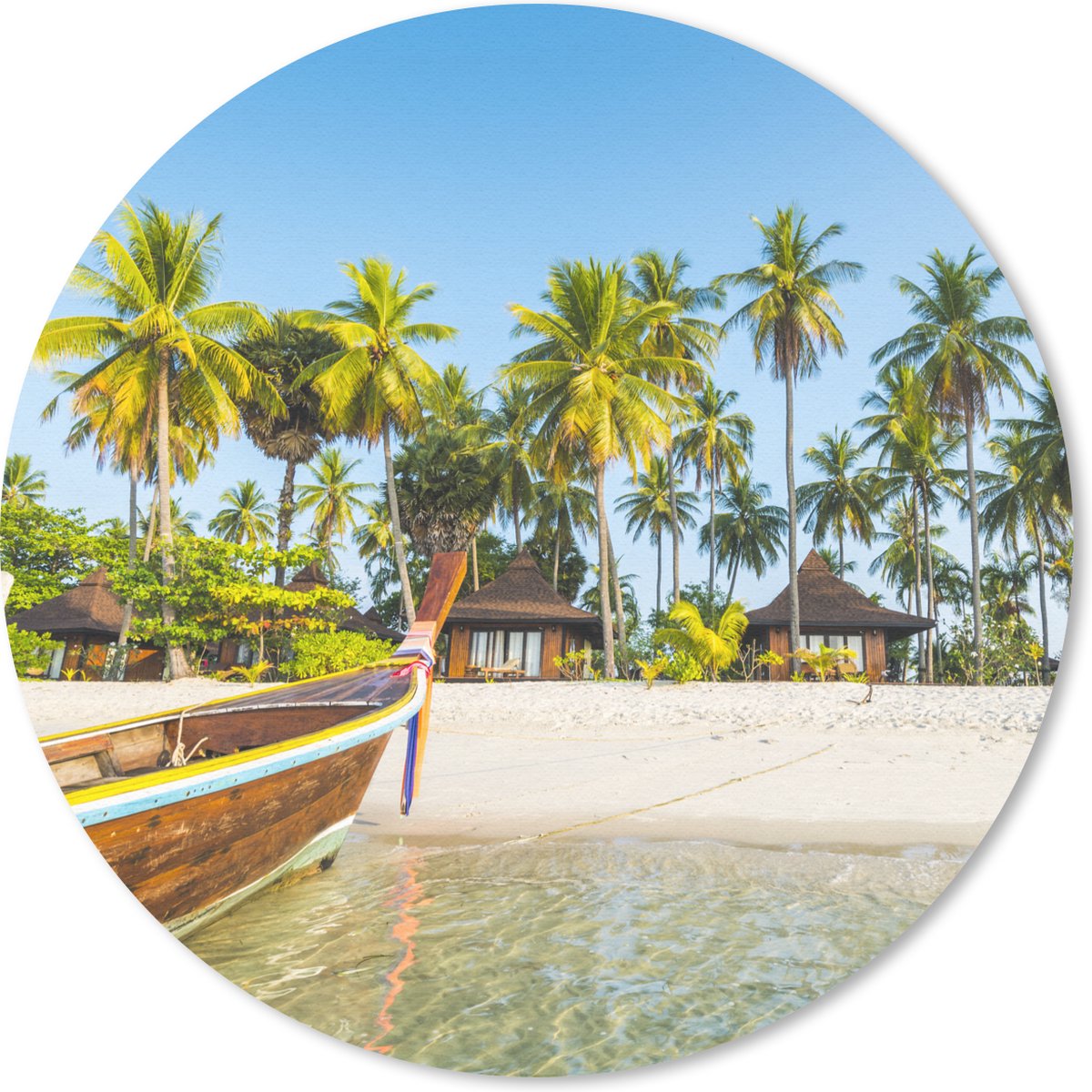 Muismat rond 50x50 cm - Mousepad Strand - Kajak - Zomer - Ronde muismatten