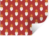 Muurstickers - Sticker Folie - Sinterklaas decoratie - Sint - Kinderen - Kids - Jongens - Meisjes - Kind - 80x60 cm - Plakfolie - Muurstickers Kinderkamer - Zelfklevend Behang