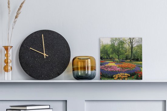 Toile Peinture Keukenhof Flower Park aux Pays- Nederland - 20x20 cm - Décoration murale