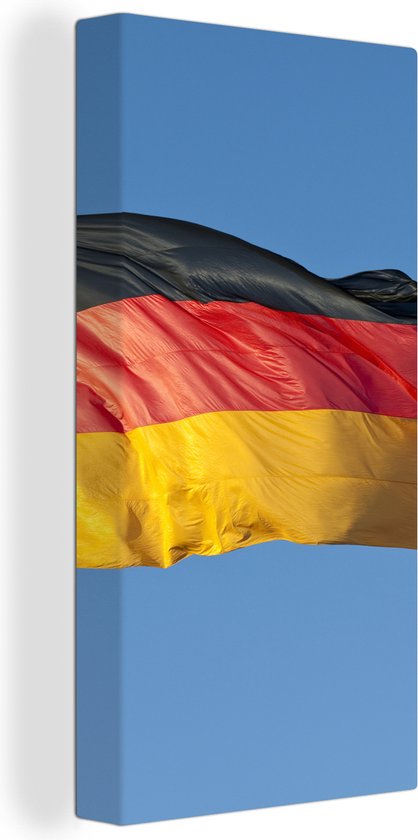Canvas Schilderij Foto van de Duitse vlag - 40x80 cm - Wanddecoratie