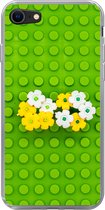 Geschikt voor iPhone SE 2020 hoesje - Ondervloer met bloemen - Siliconen Telefoonhoesje
