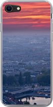 Geschikt voor iPhone 7 hoesje - Rotterdam - Zonsondergang - Roze - Siliconen Telefoonhoesje
