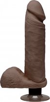 The D - Perfect D with Balls Vibrating - 8 Inch - Chocolate - Realistic Dildos