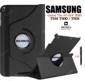 Samsung Galaxy Tab A7 10.4 2020 Hoesje / Galaxy Tab T500 / T505 Tablet Hoesje 360° Draaistand Cover met Stylus Pen –------ HiCHiCO