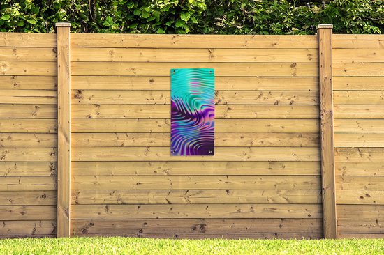 Poster de Jardin Art - Golf - Psychédélique - 40x80 cm - Décoration murale Extérieur - Poster Jardin - Toile Jardin - Poster Clôture - Tableau Jardin