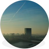 Wall Circle - Wall Circle Indoor - Utrecht - Brouillard - Ciel - ⌀ 90 cm - Décoration murale - Peintures Ronds