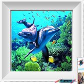 Artstudioclub™  Diamond painting volwassenen 30*25cm  dolfijn